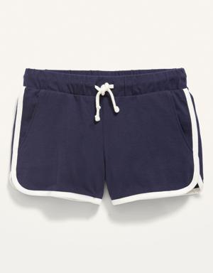 Dolphin-Hem Jersey Shorts for Girls blue