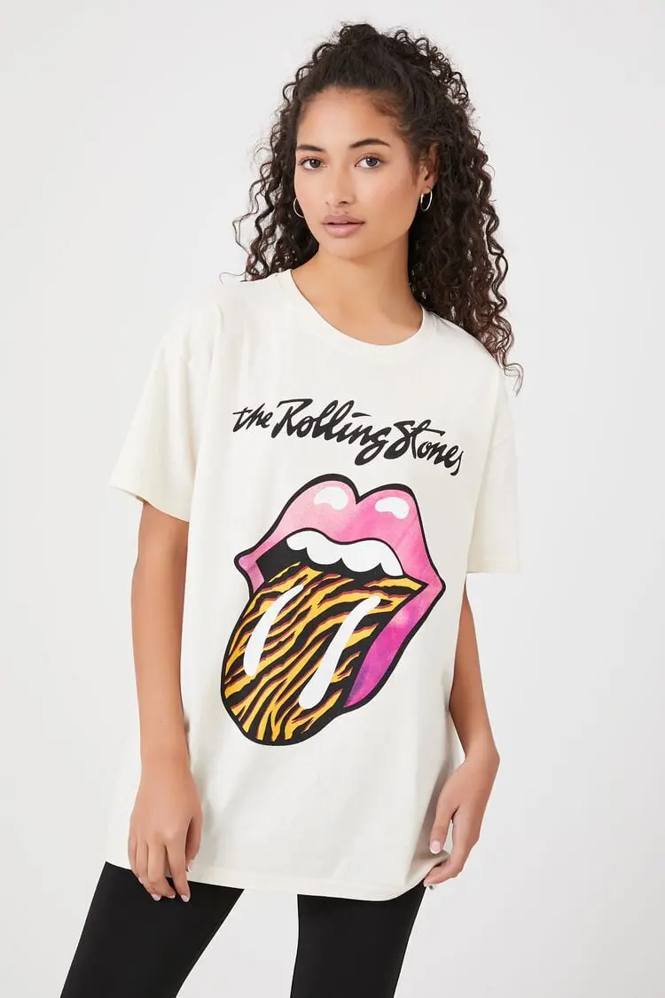 Forever 21 Forever 21 The Rolling Stones Graphic Tee White/Multi. 1