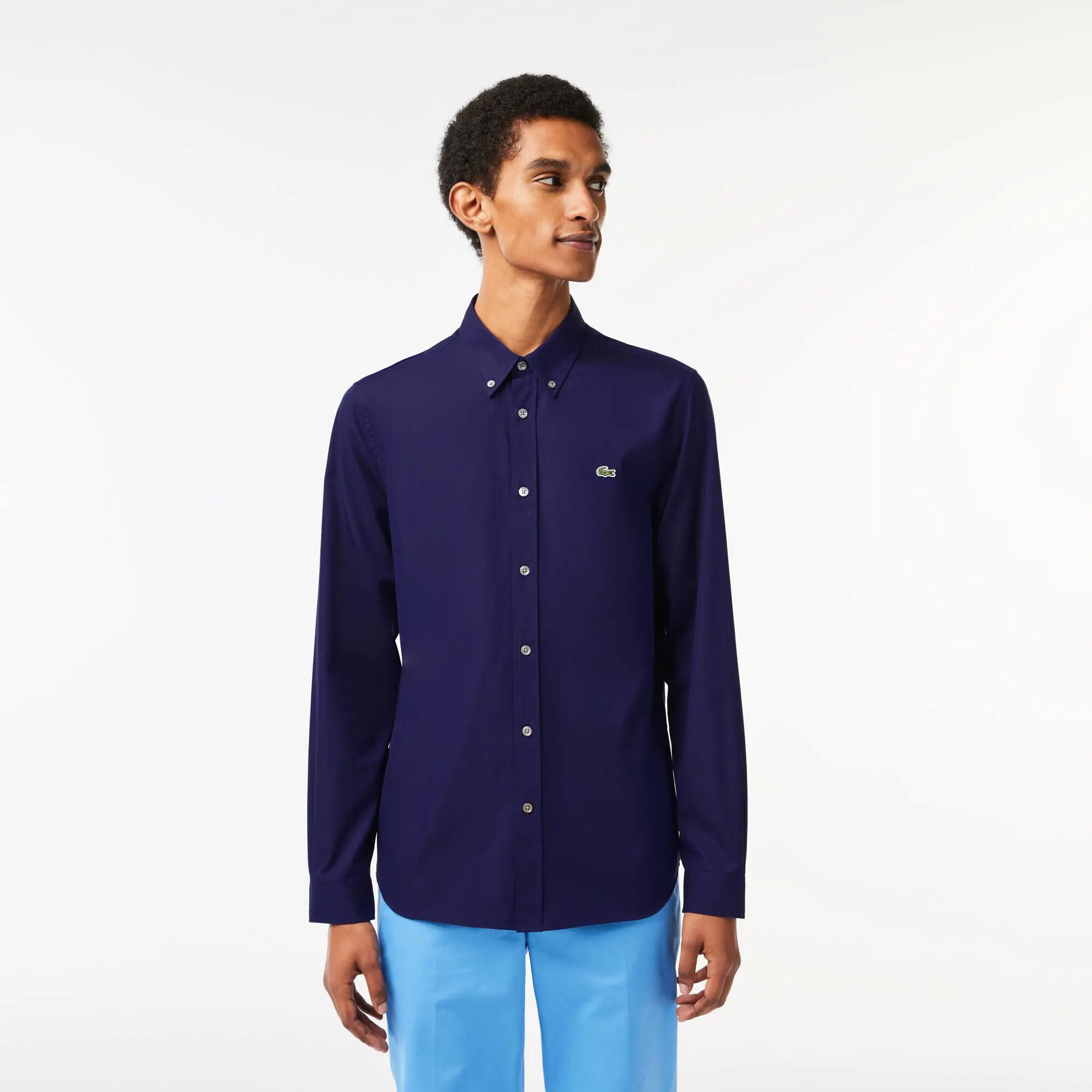 Lacoste Camicia da uomo in cotone di alta qualità slim fit. 1