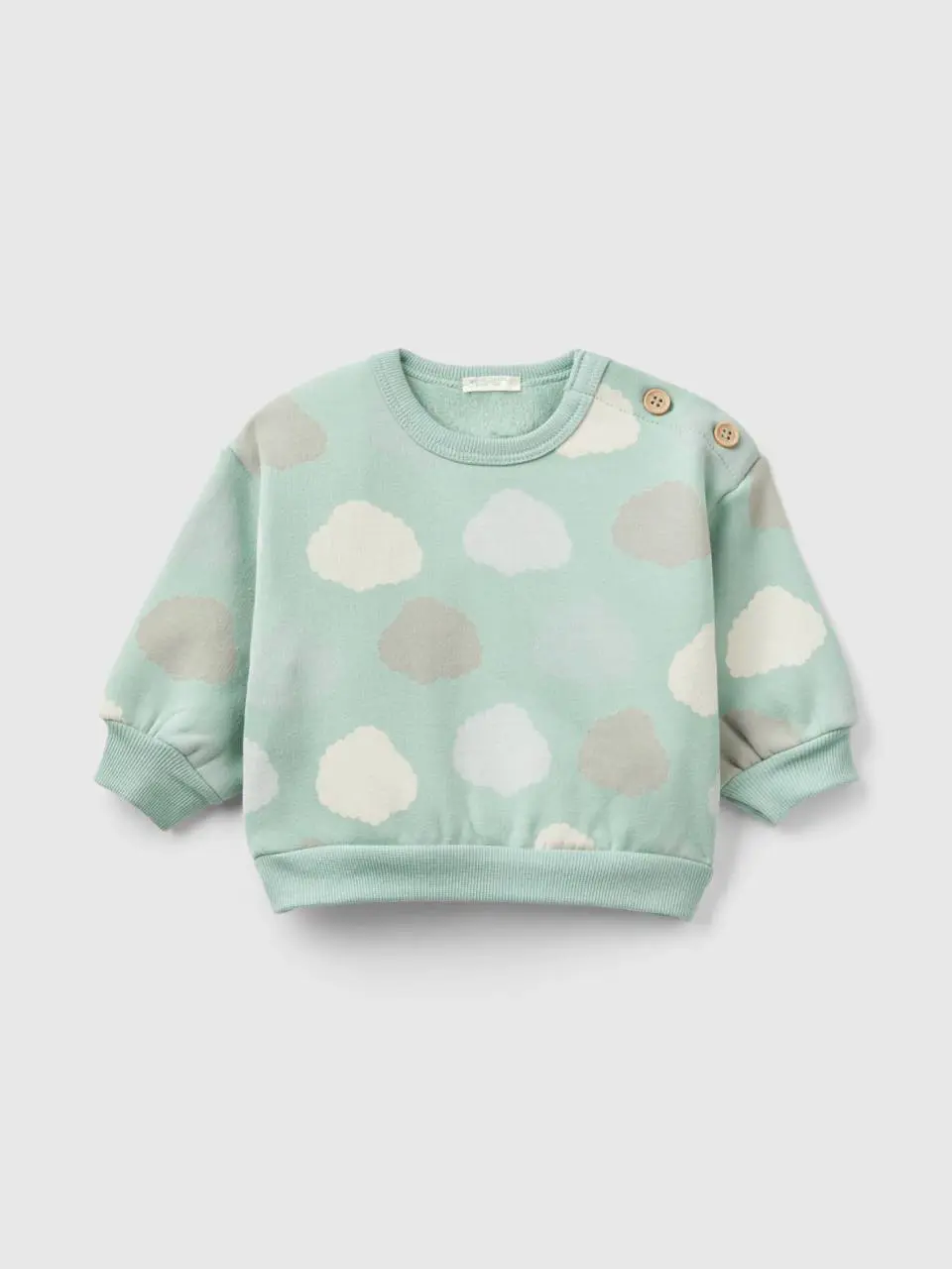 Benetton printed sweatshirt lined in chenille. 1