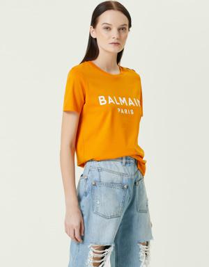Beymen Turuncu Bisiklet Yaka Logolu T-shirt. 3 Beymen Turuncu Bisiklet Yaka Logolu T-shirt. 3