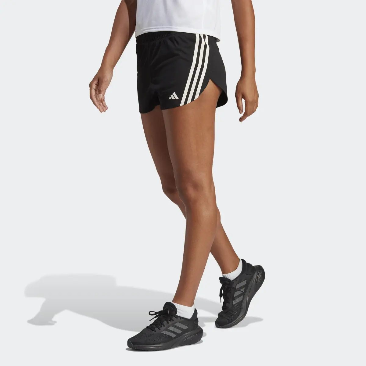 Adidas Run Icons 3-Stripes Low Carbon Running Shorts. 1