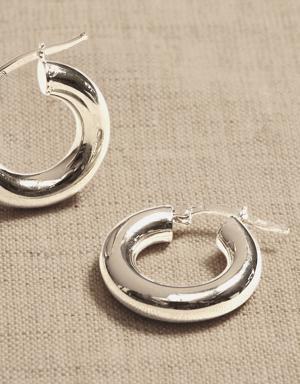 Ravena Mini Hoop Earrings &#124 Aureus + Argent silver