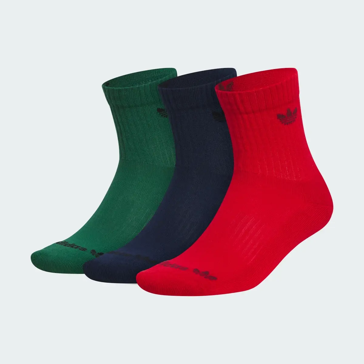 Adidas Originals Trefoil 2.0 3-Pack High Quarter Socks. 2