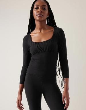 Shanti Scoop Top black