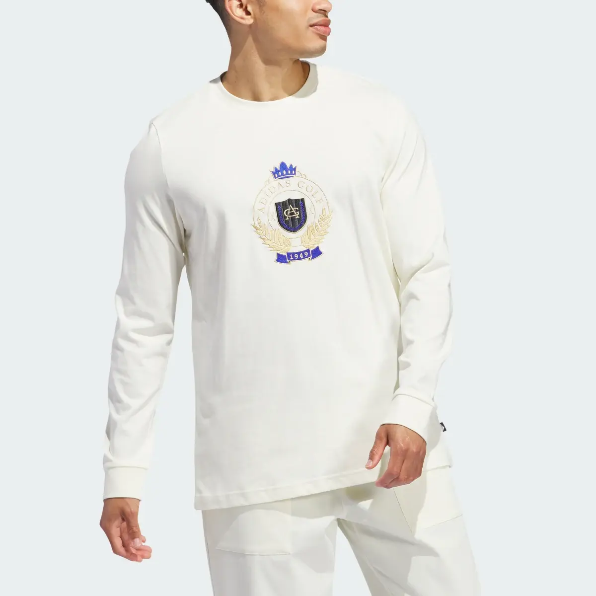 Adidas Go-To Crest Graphic Long Sleeve T-Shirt. 1