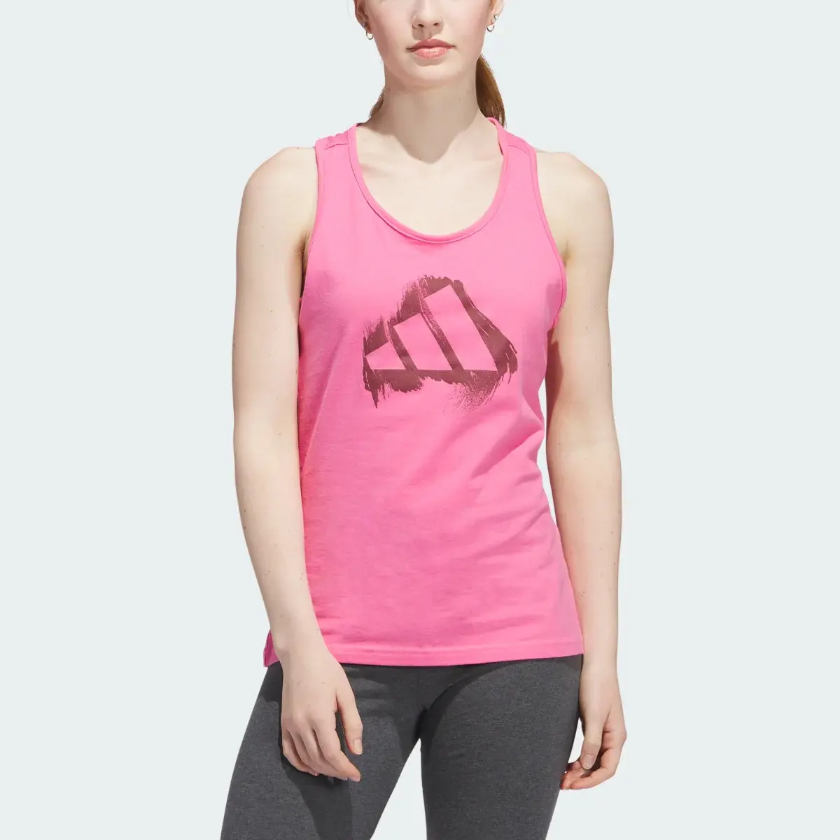 Adidas 3 Bar Logo Graphic Tank Top. 1