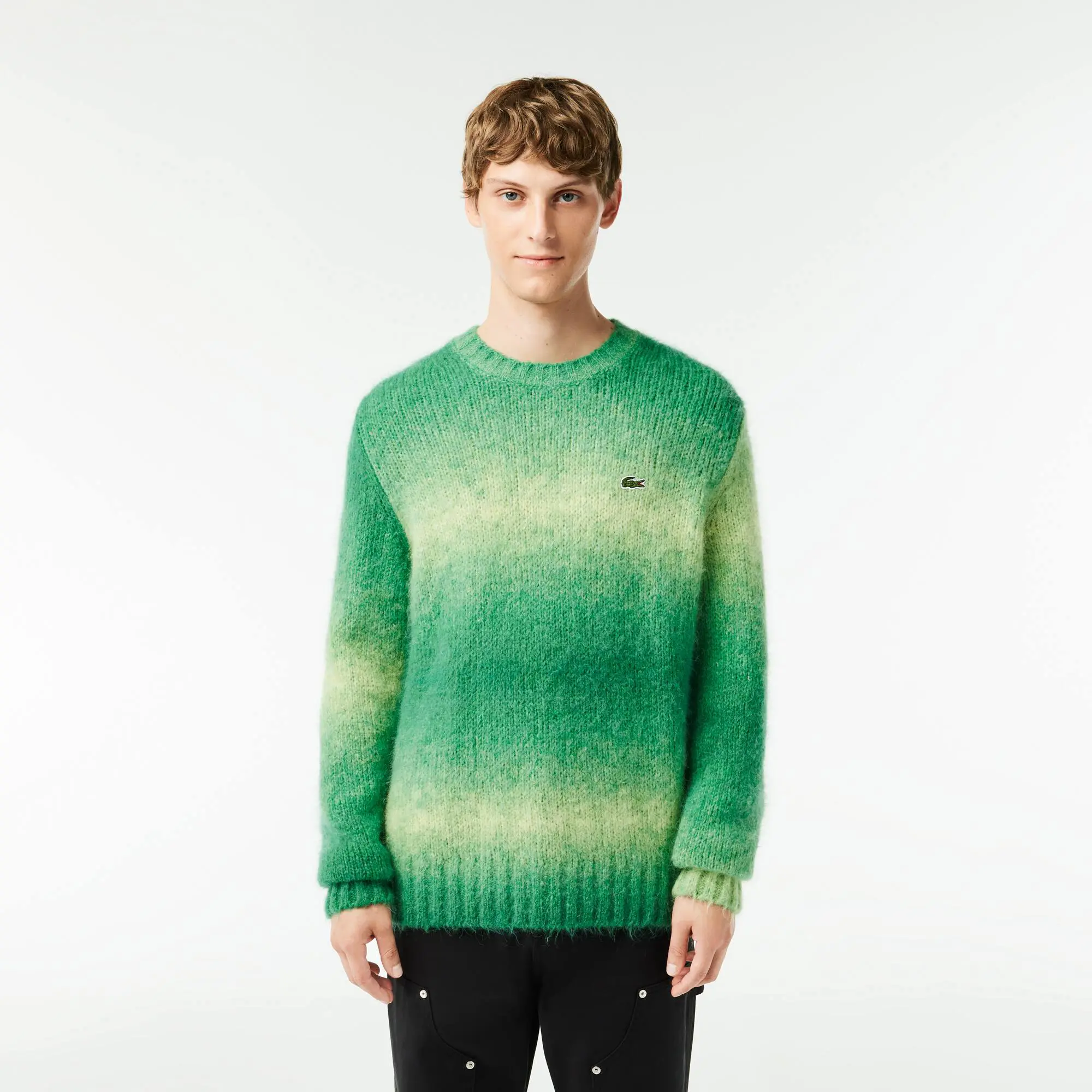 Lacoste Ombré Effect Alpaca Wool Sweater. 1