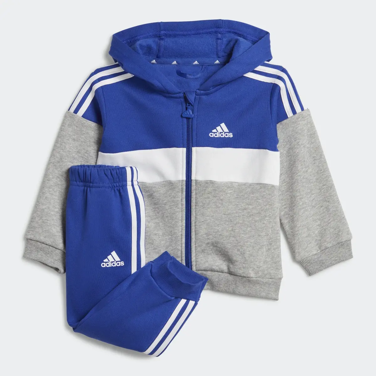 Adidas Tiberio 3-Stripes Colorblock Fleece Track Suit Kids. 2