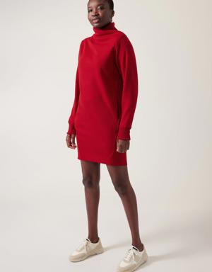 Athleta Cozy Karma Mock Neck Dress red