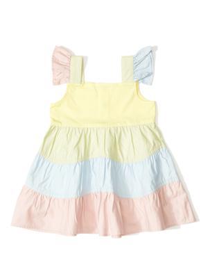 Colorblocked Kız Bebek Elbise