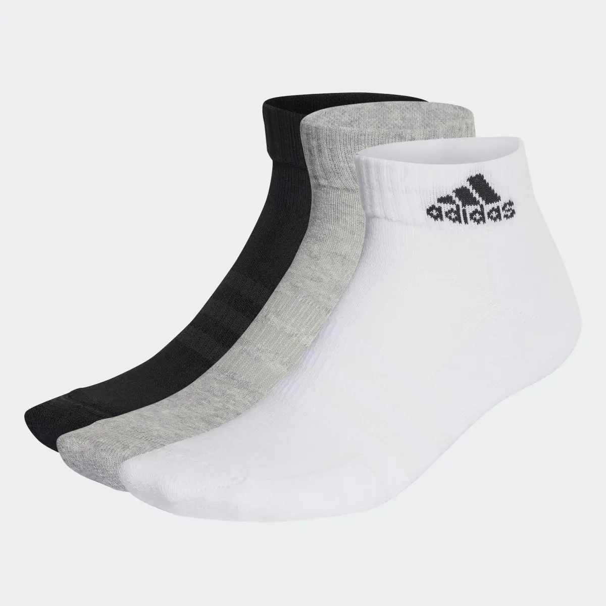 Adidas Cushioned Sportswear Ankle Socks 3 Pairs. 2