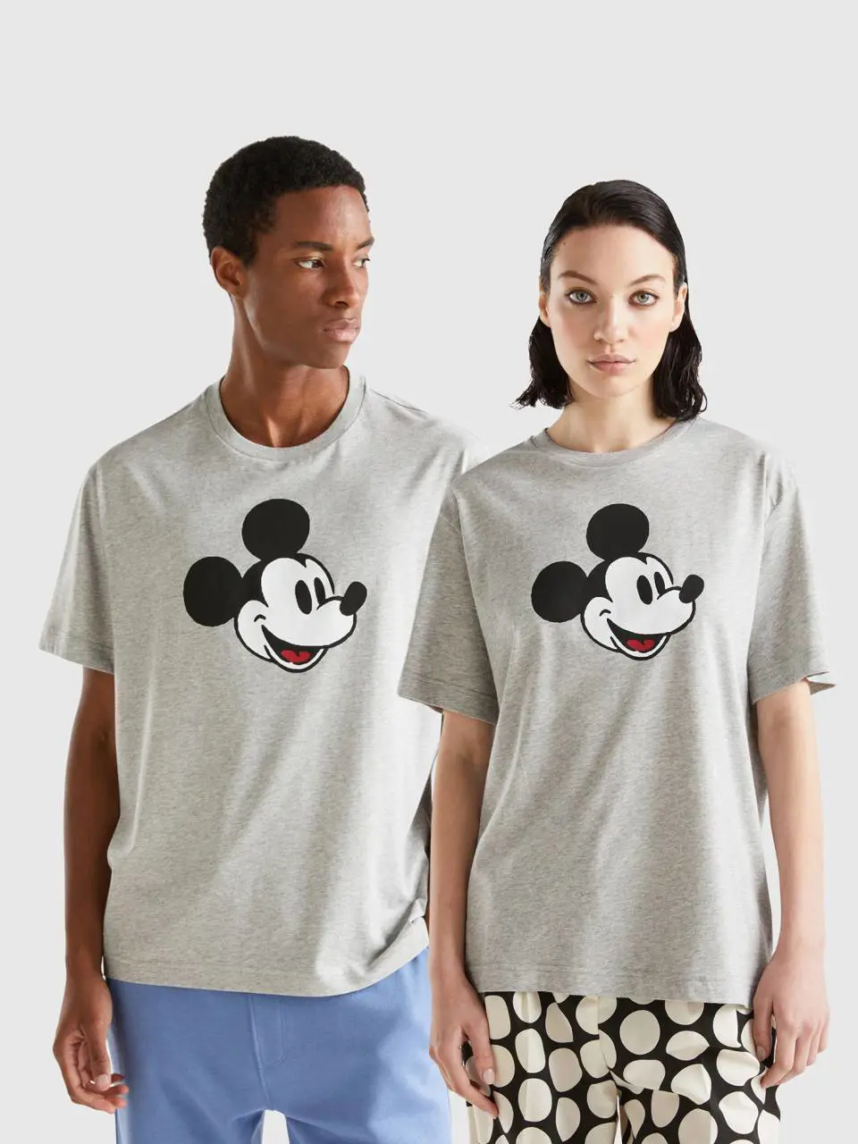 Benetton light gray mickey mouse t-shirt. 1