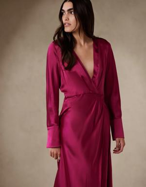 Petite Etude Silk Maxi Dress pink