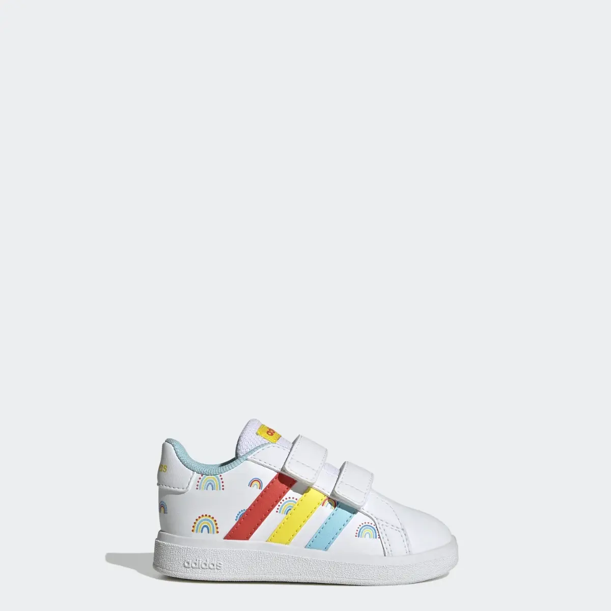Adidas Grand Court Sustainable Lifestyle Court Two-Strap Hook-and-Loop Shoes. 1