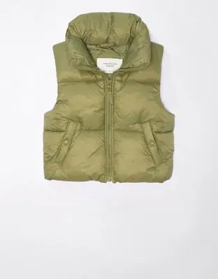American Eagle Cropped Puffer Vest. 1