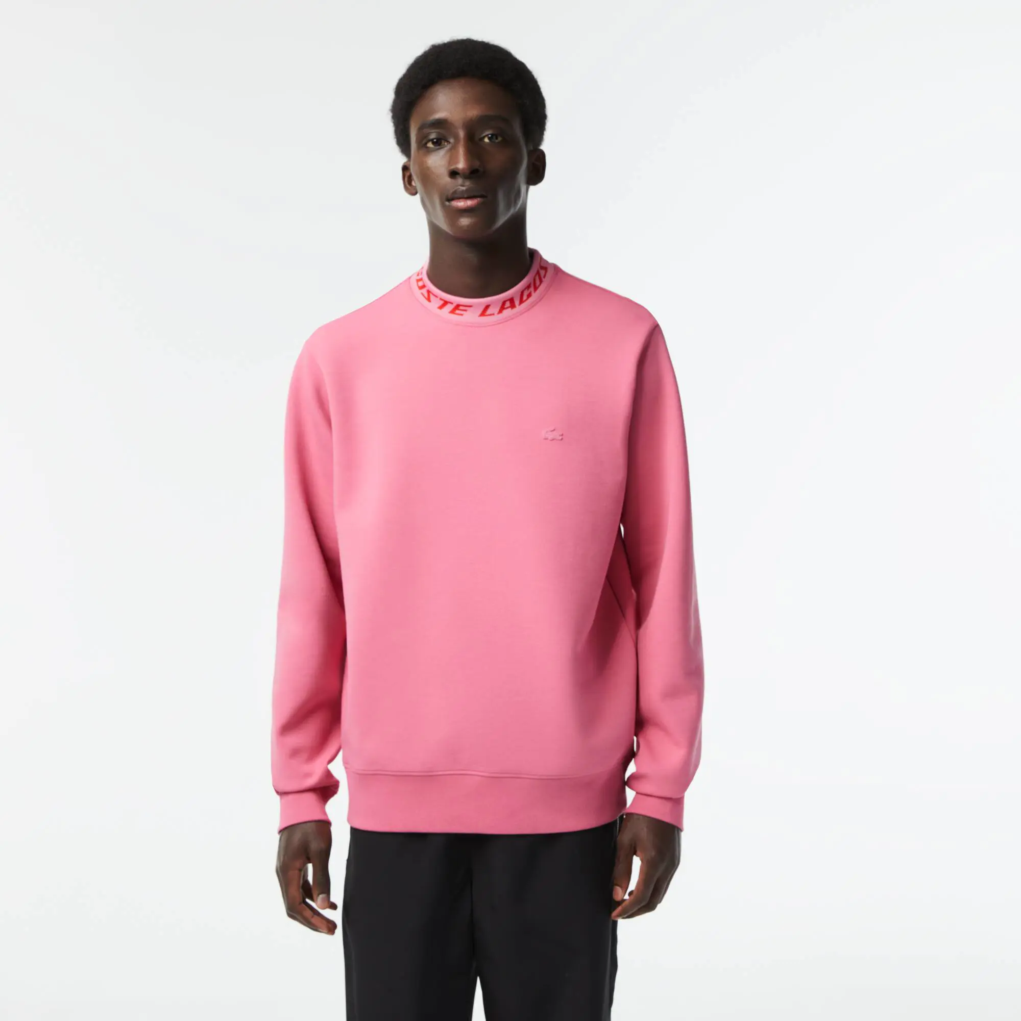 Lacoste Men’s Lacoste Double Sided Logo Collar Sweatshirt. 1
