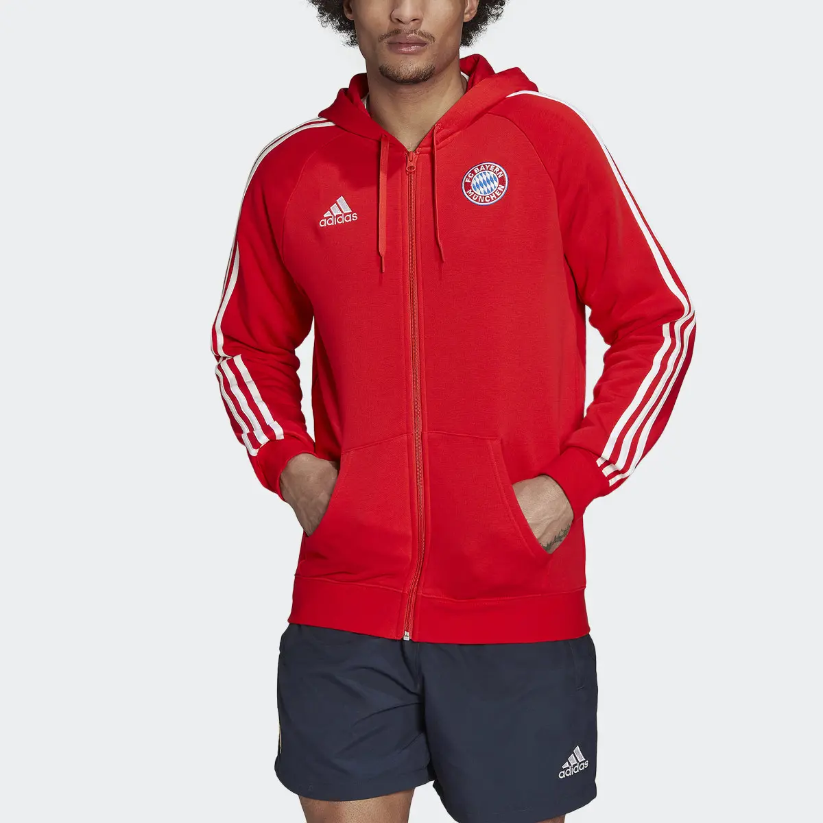 Adidas Veste à capuche entièrement zippée FC Bayern DNA. 1