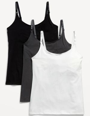 Old Navy Maternity First Layer Nursing Cami Top 3-Pack multi