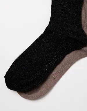 2'li Paket Viskon Kadın Soket Çorap