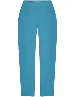 Turquoise Wide Leg Trousers - 4 / Turquoise