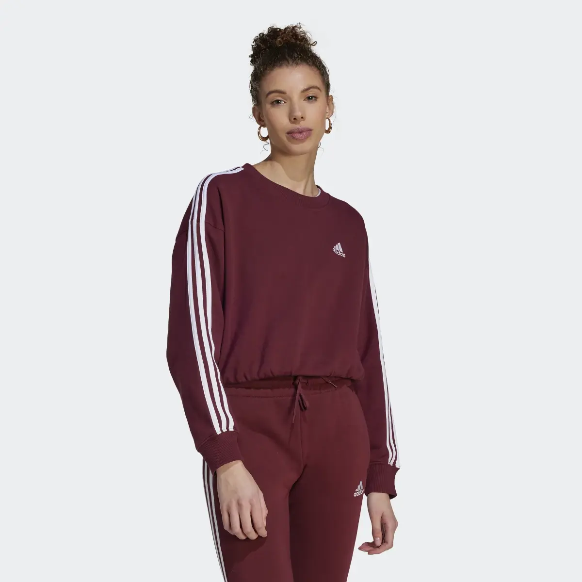 Adidas Felpa Essentials 3-Stripes Crop. 2