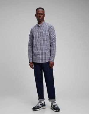 Gap All-Day Poplin Shirt in Standard Fit blue