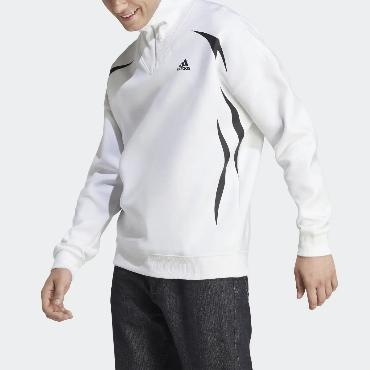 Adidas Sweat-shirt à demi-zip Colorblock. 1