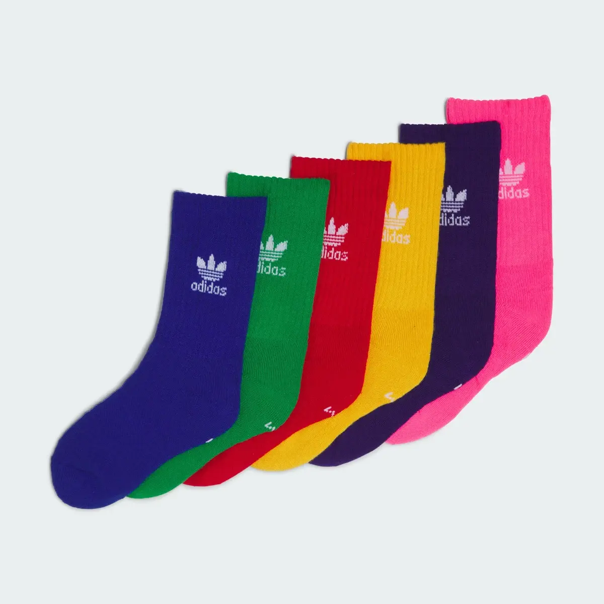 Adidas Trefoil Crew Socks 6 Pairs. 2