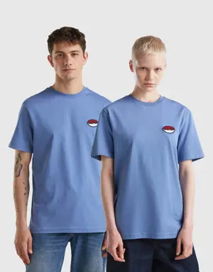 sky blue t-shirt with patch