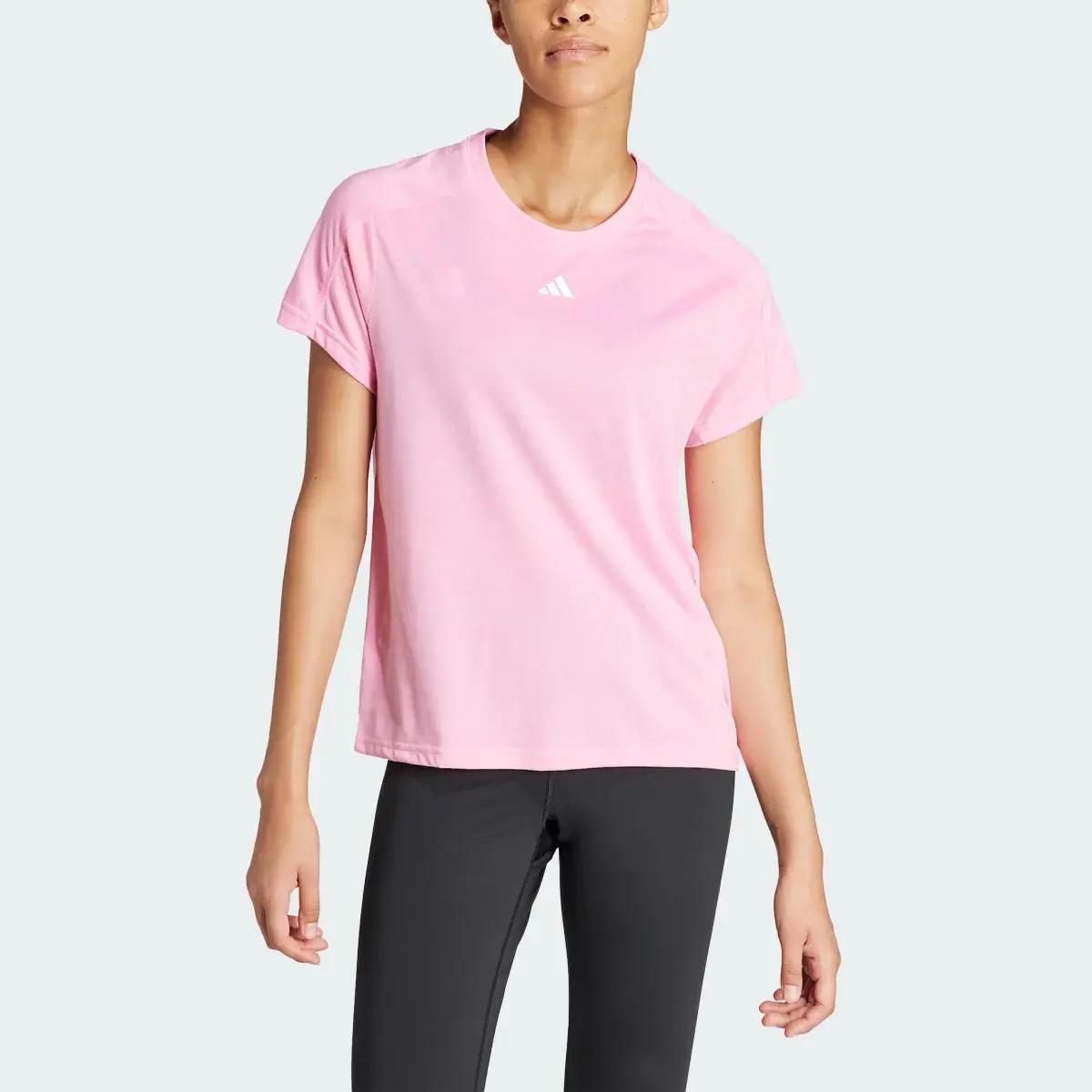 Adidas AEROREADY Train Essentials Minimal Branding Crewneck Tee. 1