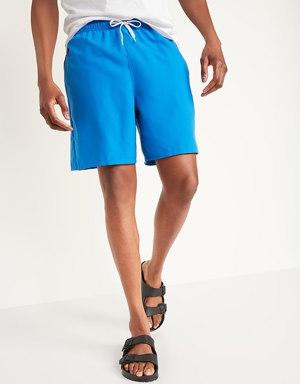 Solid-Color Swim Trunks for Men -- 7-inch inseam