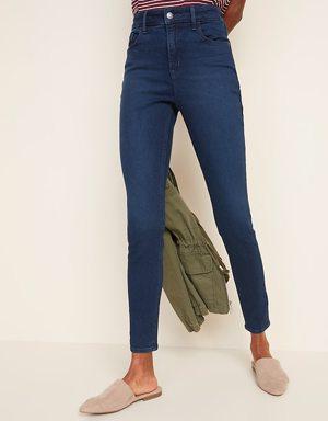 High-Waisted Rockstar Super Skinny Jeans for Women blue