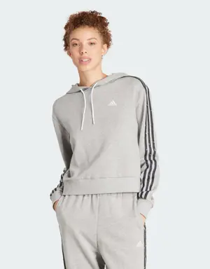 Essentials 3-Stripes Animal Print Relaxed Hoodie