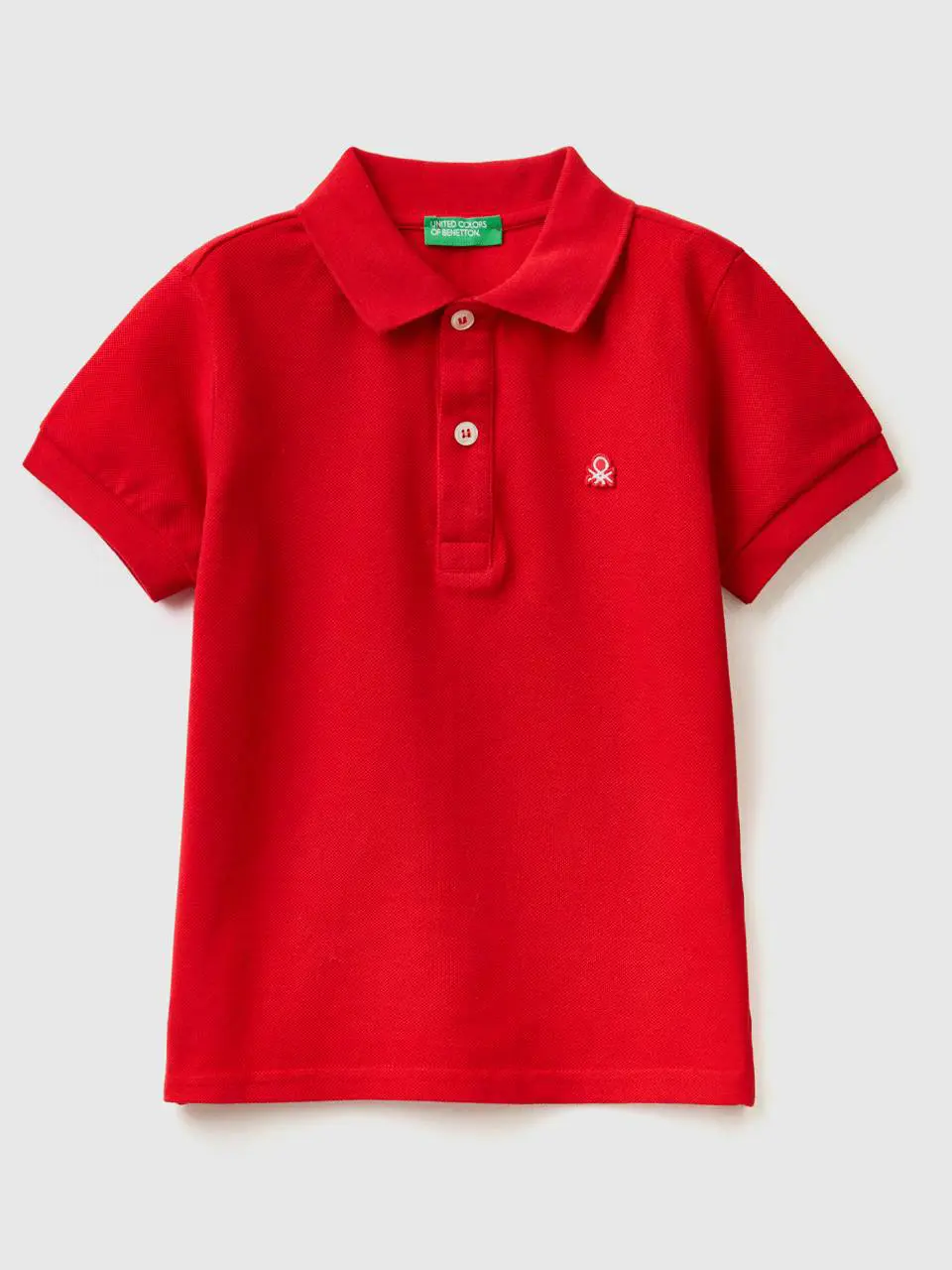 Benetton short sleeve polo in organic cotton. 1