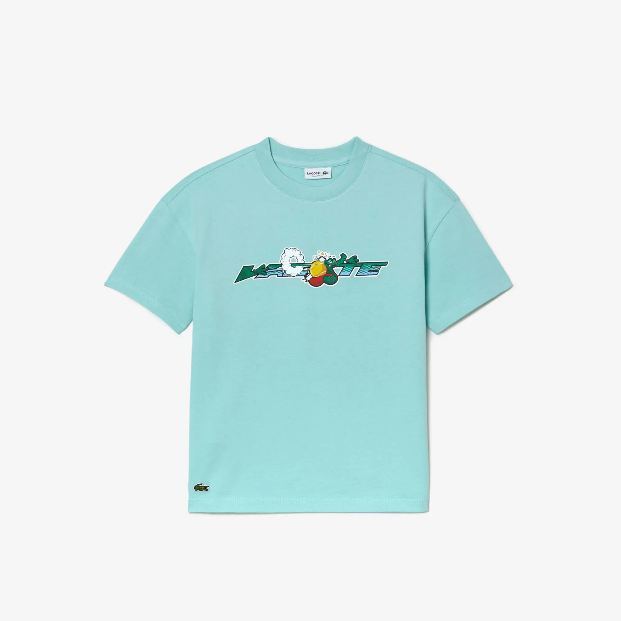 Lacoste T-shirt com marca para criança em jersey de algodão orgânico. 2