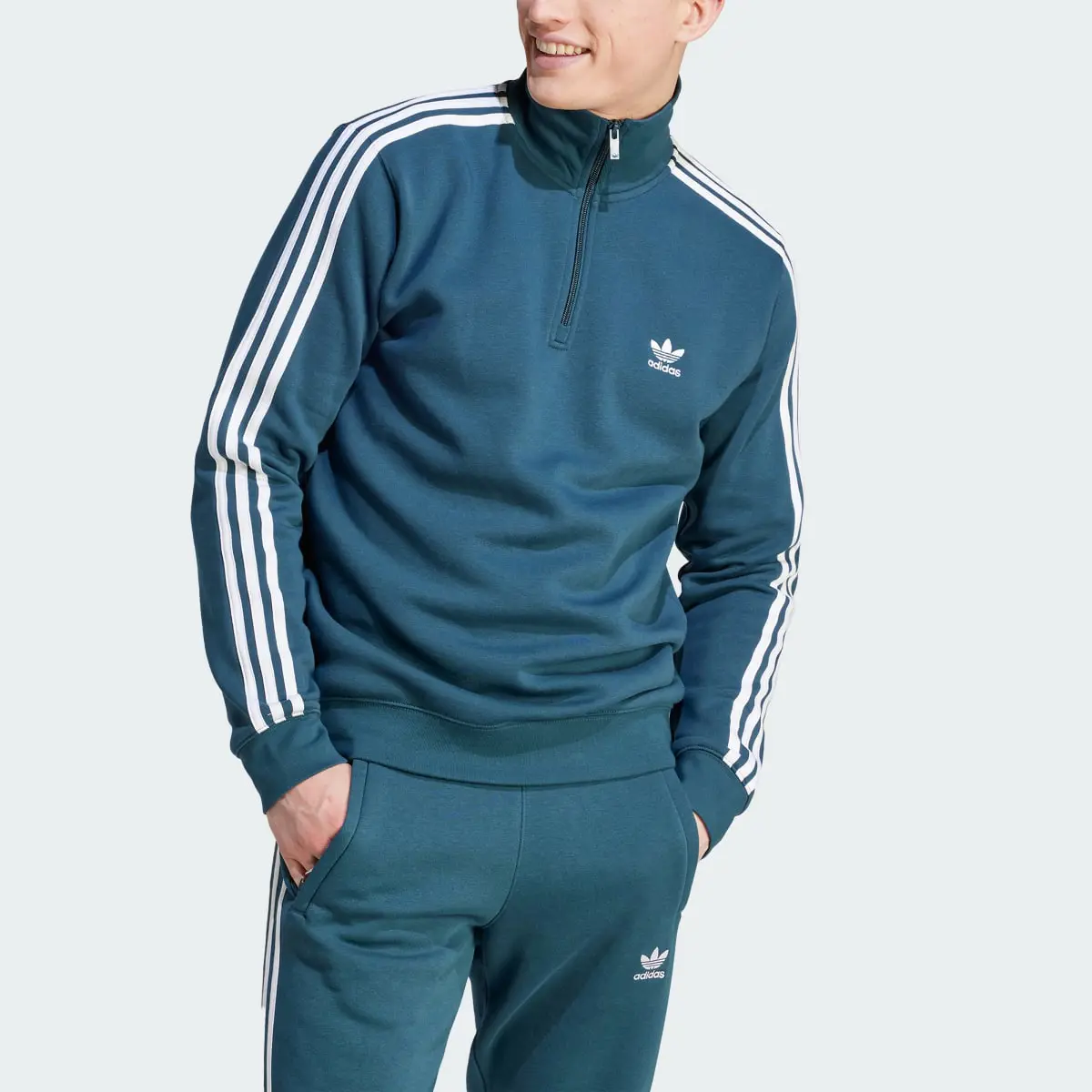 Adidas Adicolor Classics 3-Stripes Half-Zip Sweatshirt. 1