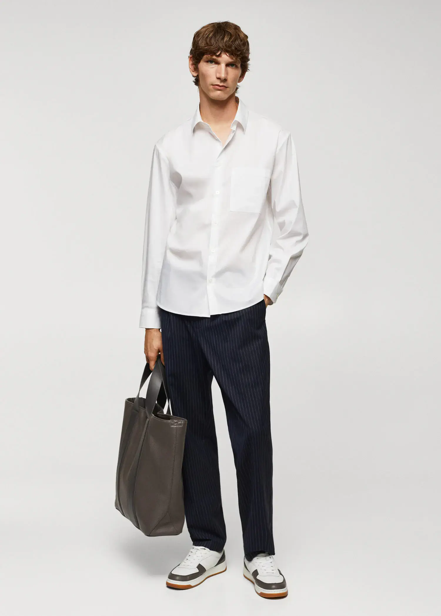 Mango Relaxed fit cotton pocket shirt. 2