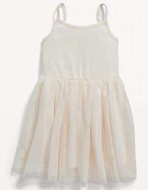 Old Navy Fit & Flare Rib-Knit Cami Tutu Dress for Toddler Girls white