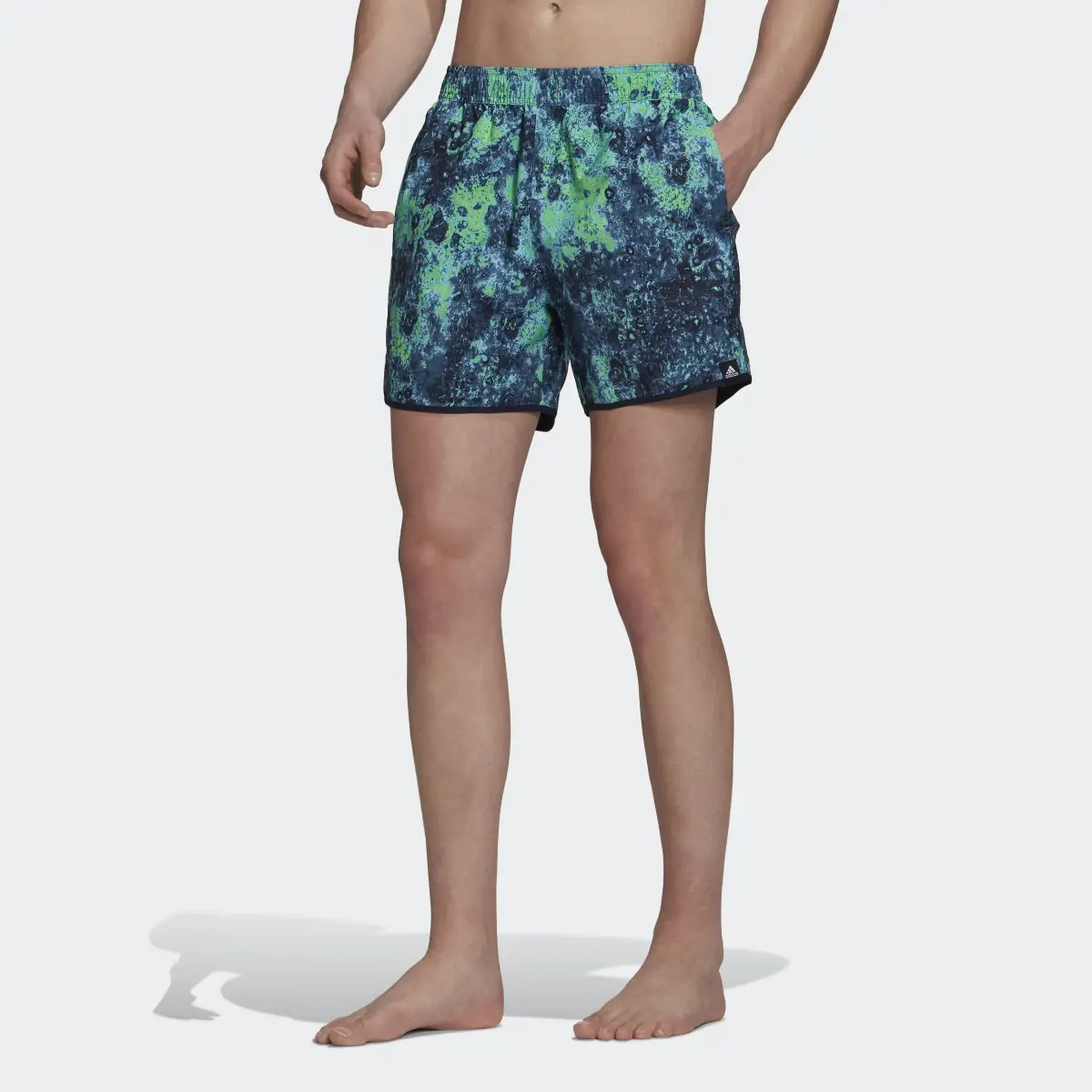 Adidas Short Length Melting Salt Reversible CLX Swim Shorts. 1