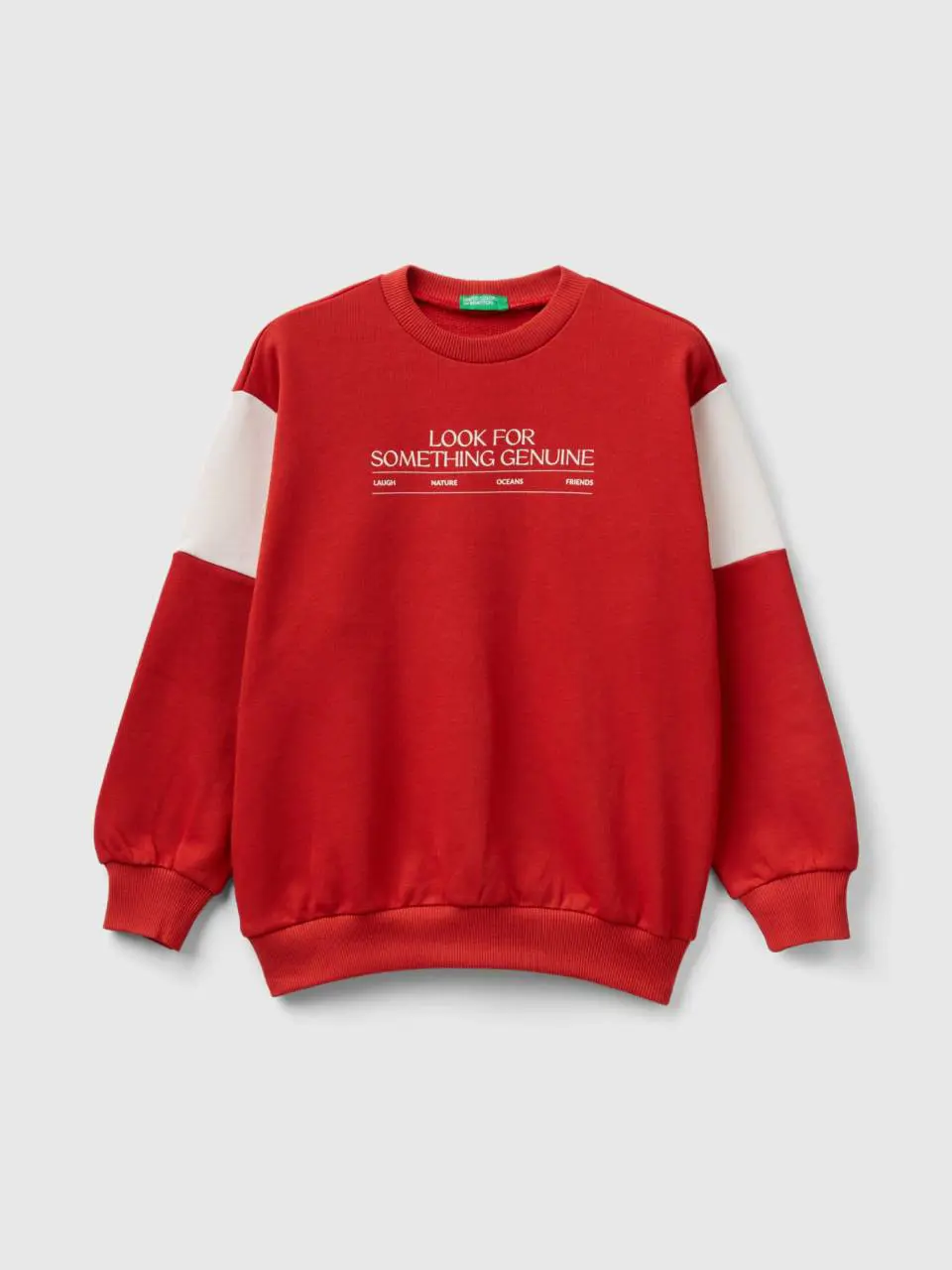 Benetton oversized sweatshirt in organic cotton. 1