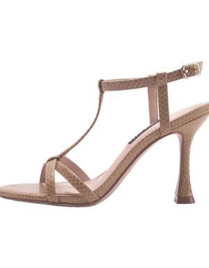 NOREY 3FX Kahverengi Kadın Topuklu Sandalet