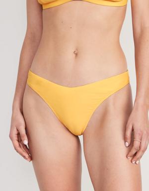 Old Navy Low-Rise V-Front French-Cut Bikini Swim Bottoms yellow