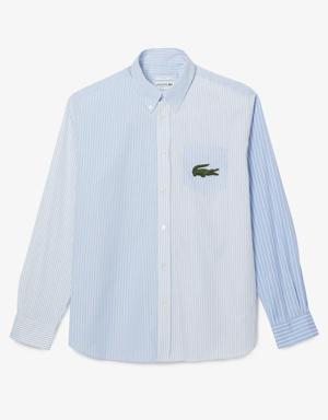 Unisex Large Crocodile Striped Cotton Shirt