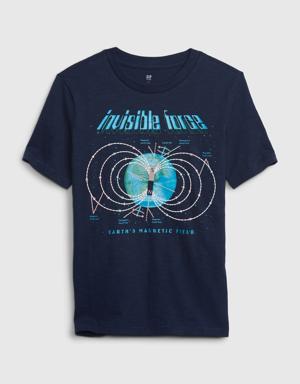 Kids Interactive Graphic T-Shirt blue