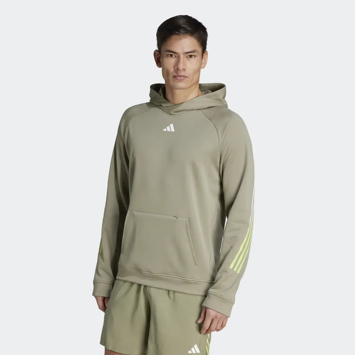 Adidas Train Icons 3-Stripes Training Hoodie. 1