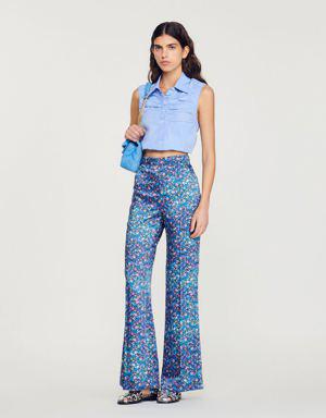 Floral satin pants Login to add to Wish list