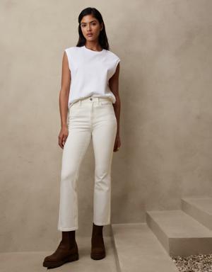 The Crop Boot Jean white