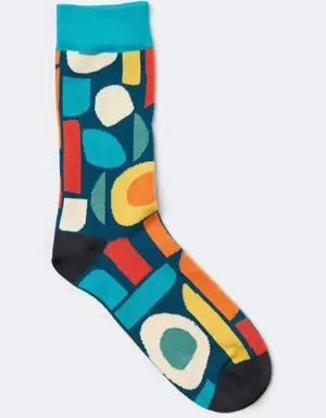 Colorful Art Soket Çorap Desenli