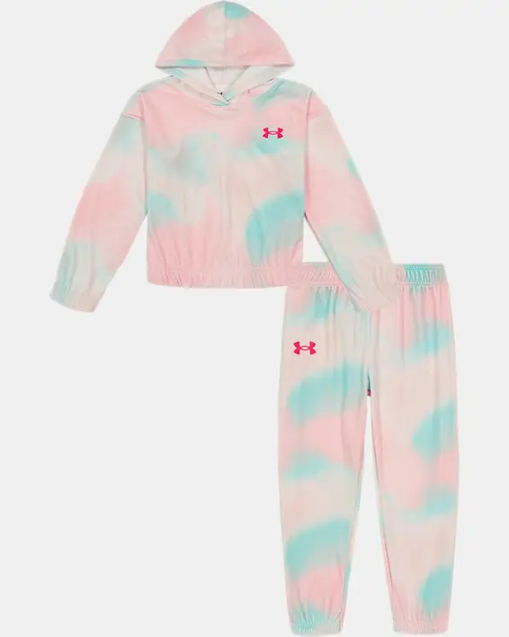 Under Armour Infant Girls' UA Soft Blur Velour Joggers Set. 1